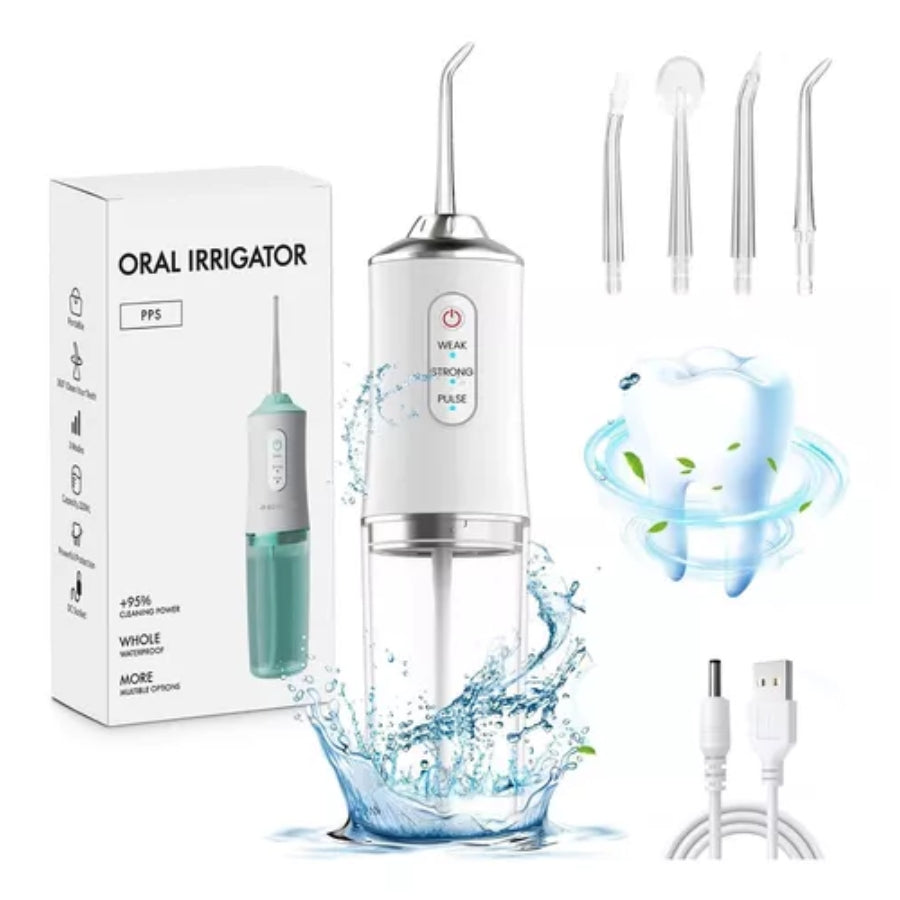 OralWave® Irrigador Bucal Eléctrico: Limpieza Profunda en Cualquier Lugar