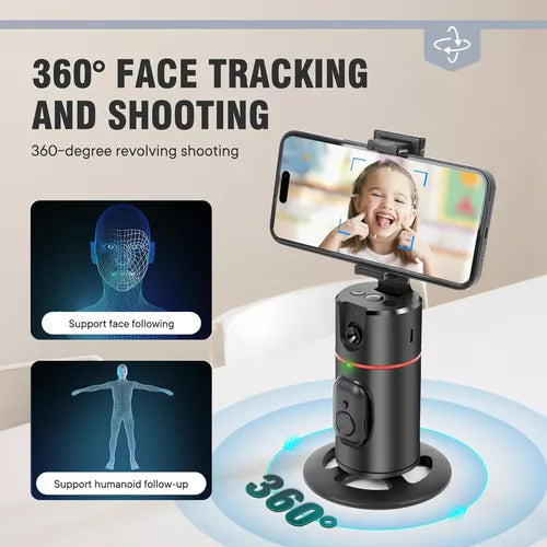 Trípode Inteligente con Seguimiento Facial Automático 360° y Control por IA