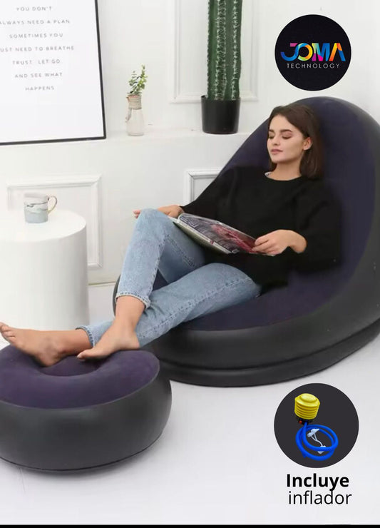 Sillon inflable con posapies